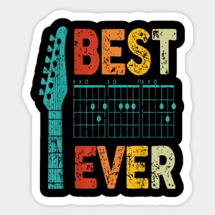 best guitar dad ever guitar chords for guitar lovers Sticker